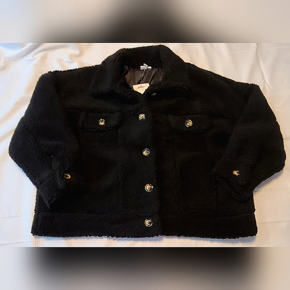 LuLaRoe 2x Black Berlin "Sherpa" Jacket*Great Outdoors Collection NWT
